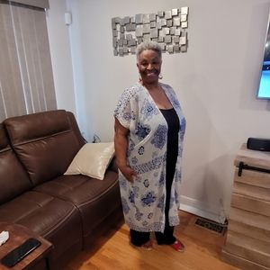 MUDD Sheer Floral Maxi Kimono NWT